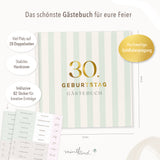 Gaestebuch 30. Geburtstag Streifen