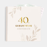Gaestebuch 40. Geburtstag Beige