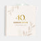 Gaestebuch 40. Geburtstag Beige