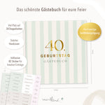 Gaestebuch 40. Geburtstag Streifen