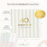 Gaestebuch 40. Geburtstag Streifen