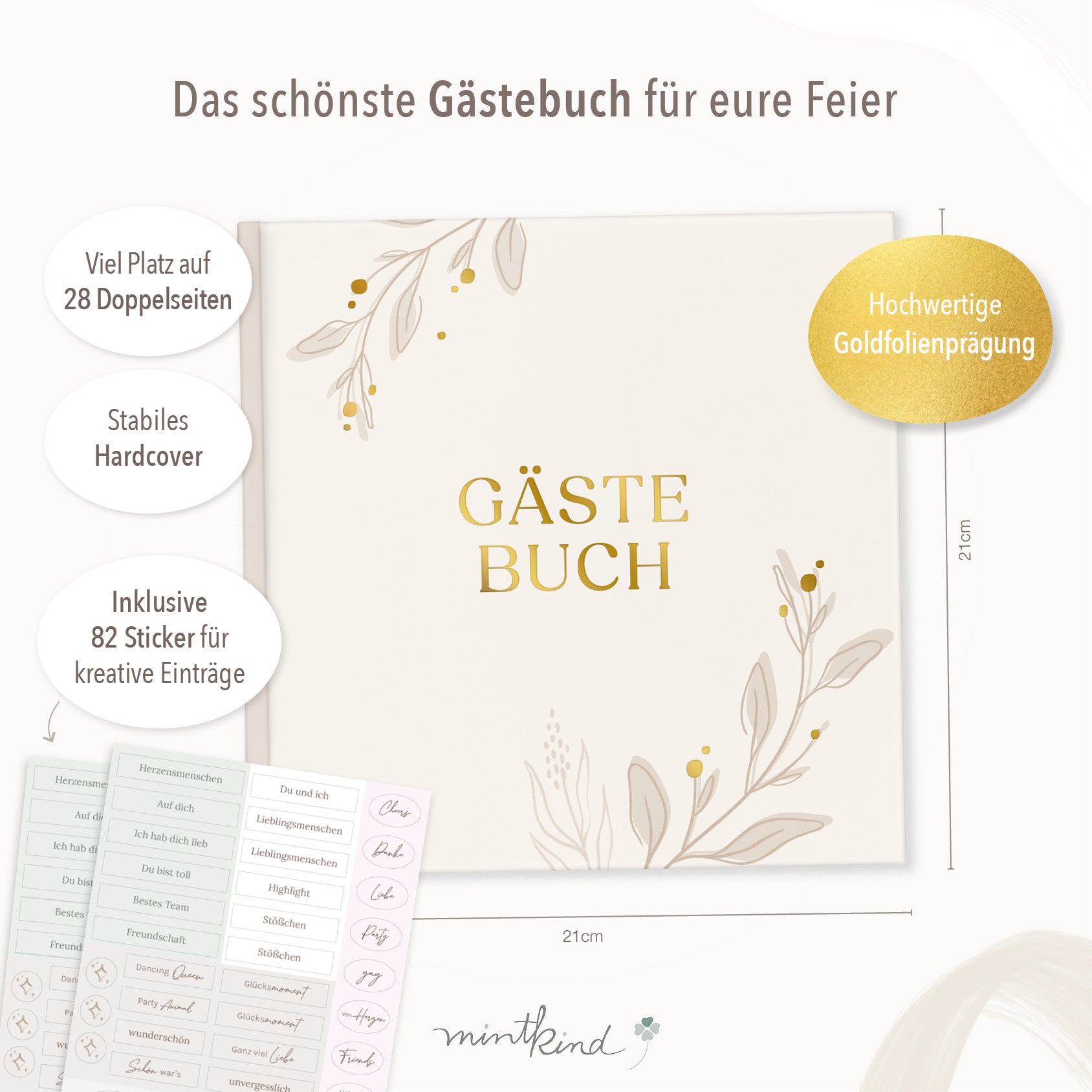 Gaestebuch Geburtstage Beige