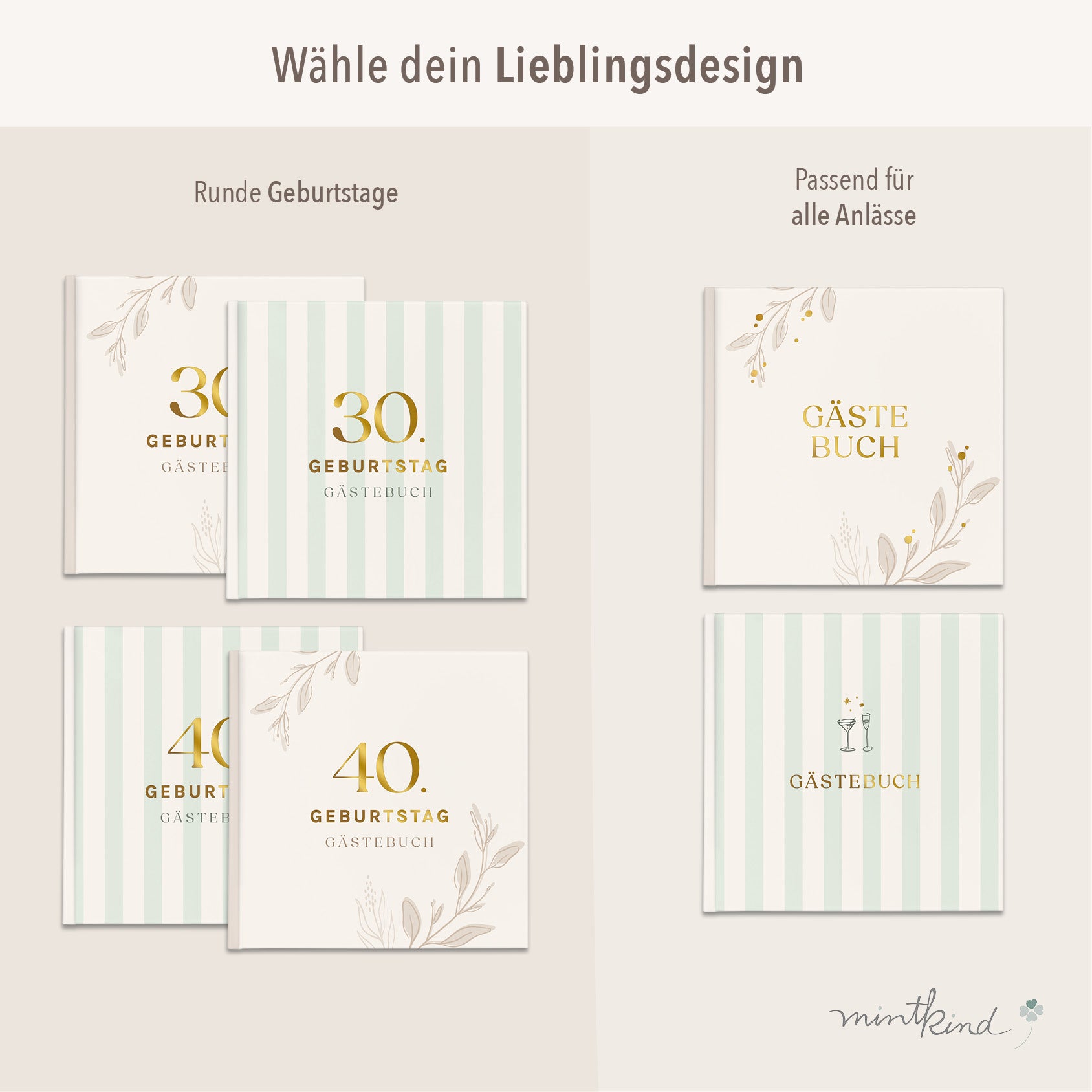 Gaestebuch Geburtstage Beige