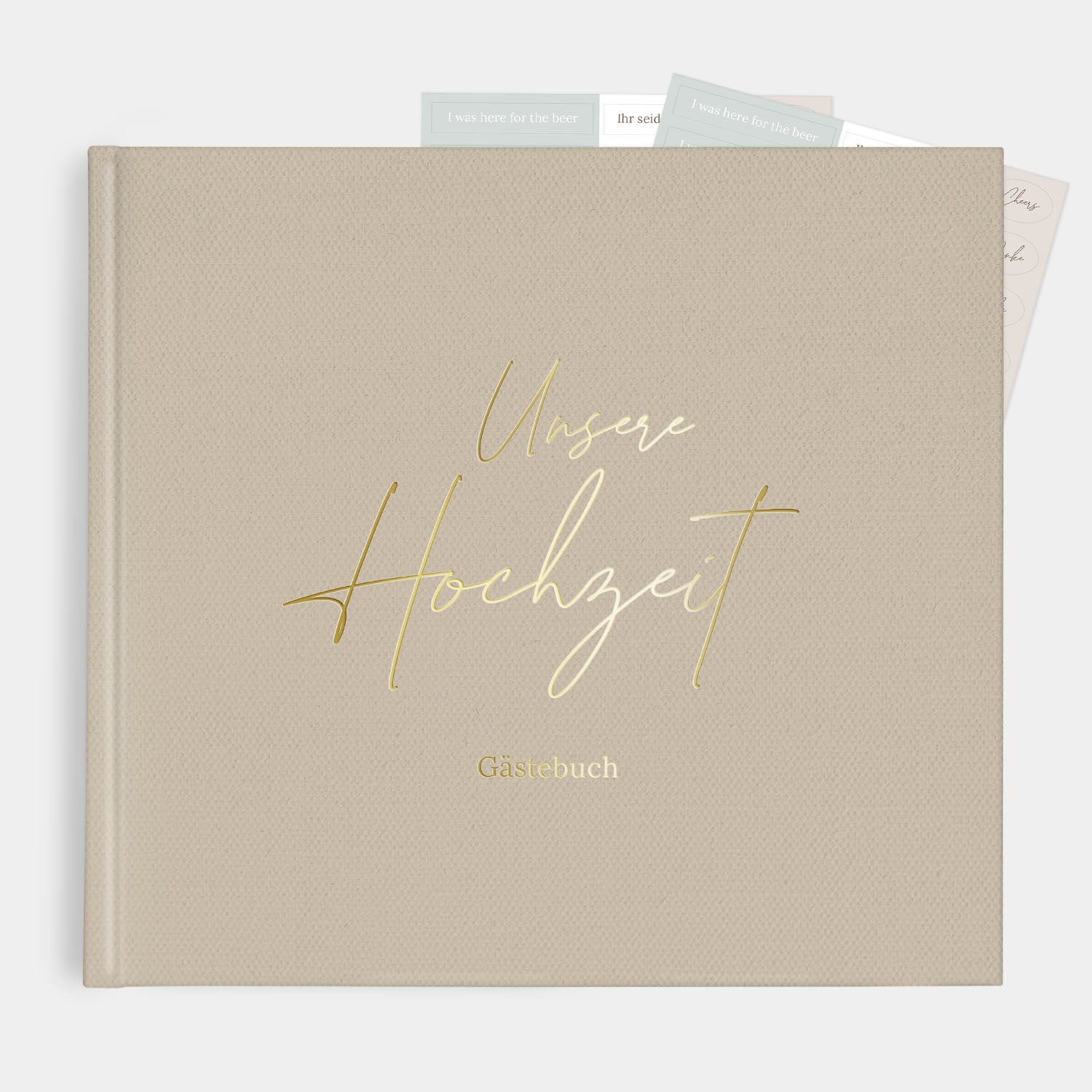 Gästebuch zur Hochzeit Beige