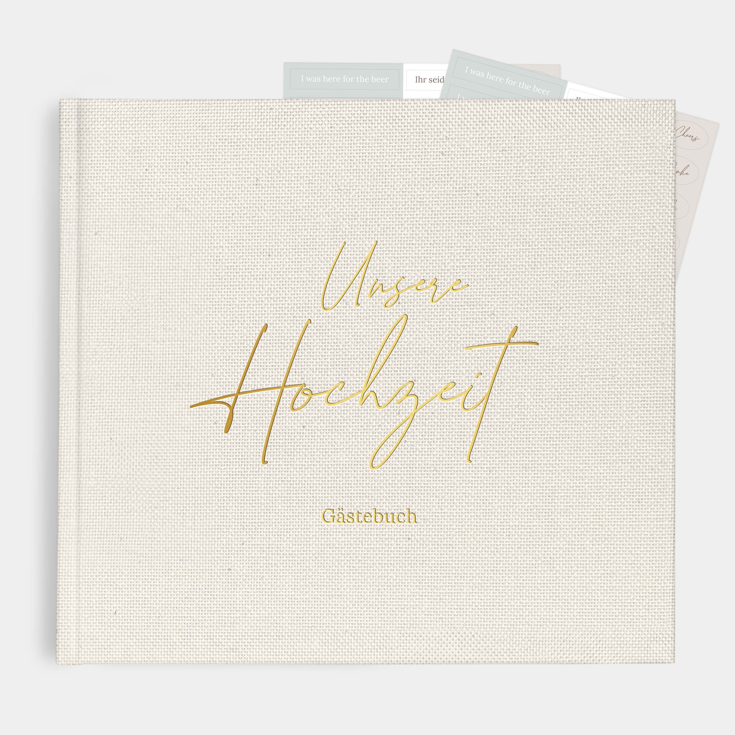 Gästebuch zur Hochzeit Offwhite
