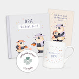 Geschenkset Opa Geschenkbuch Kaffebecher