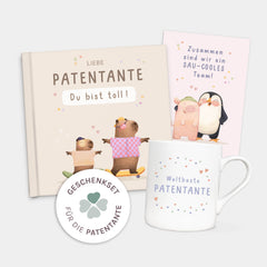 Geschenkset Patentante Geschenkbuch Kaffeebecher
