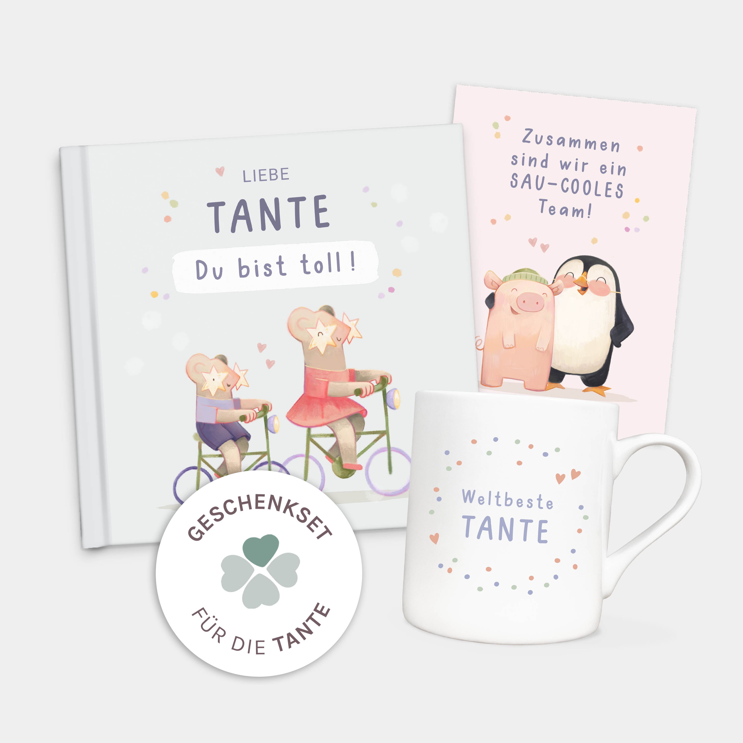 Geschenkset Tante Ausfüllbuch Kaffebecher