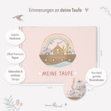 Erinnerungsbuch Taufbuch Arche Rosa