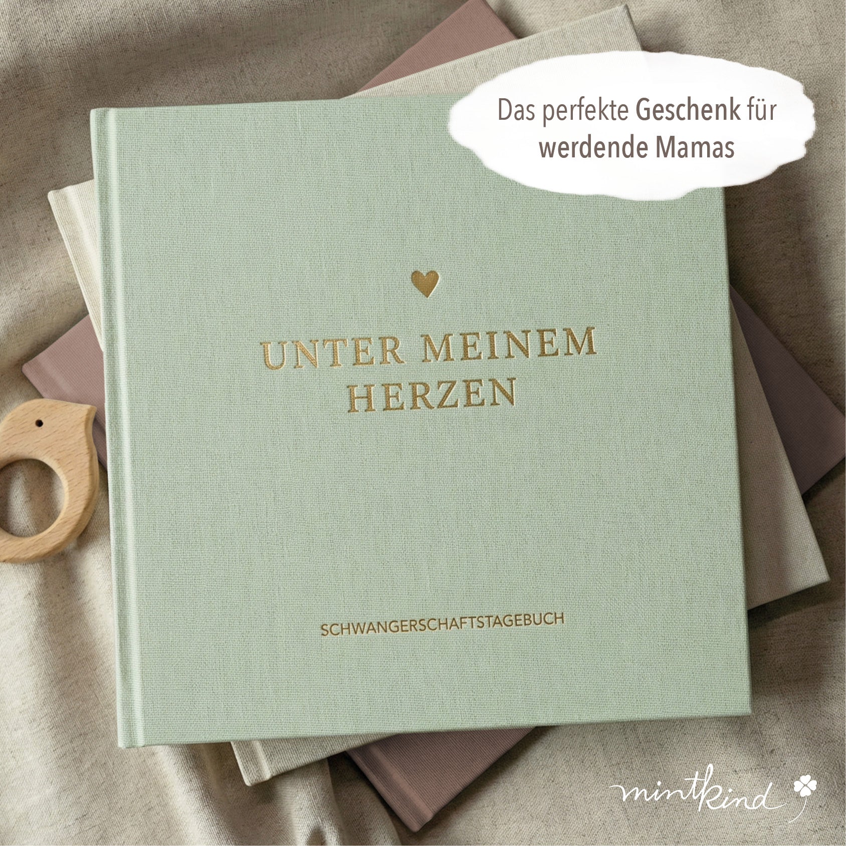Schwangerschaftstagebuch - Leinen salbei