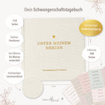Schwangerschaftstagebuch - Leinen beige