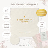 Schwangerschaftstagebuch - Leinen beige