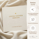 Schwangerschaftstagebuch - Leinen beige