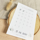 Postkarte Hochzeit "Countdown"