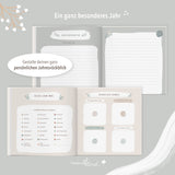 Jahrbuch 2025 Beige Erinnerungen zum Ausfüllen