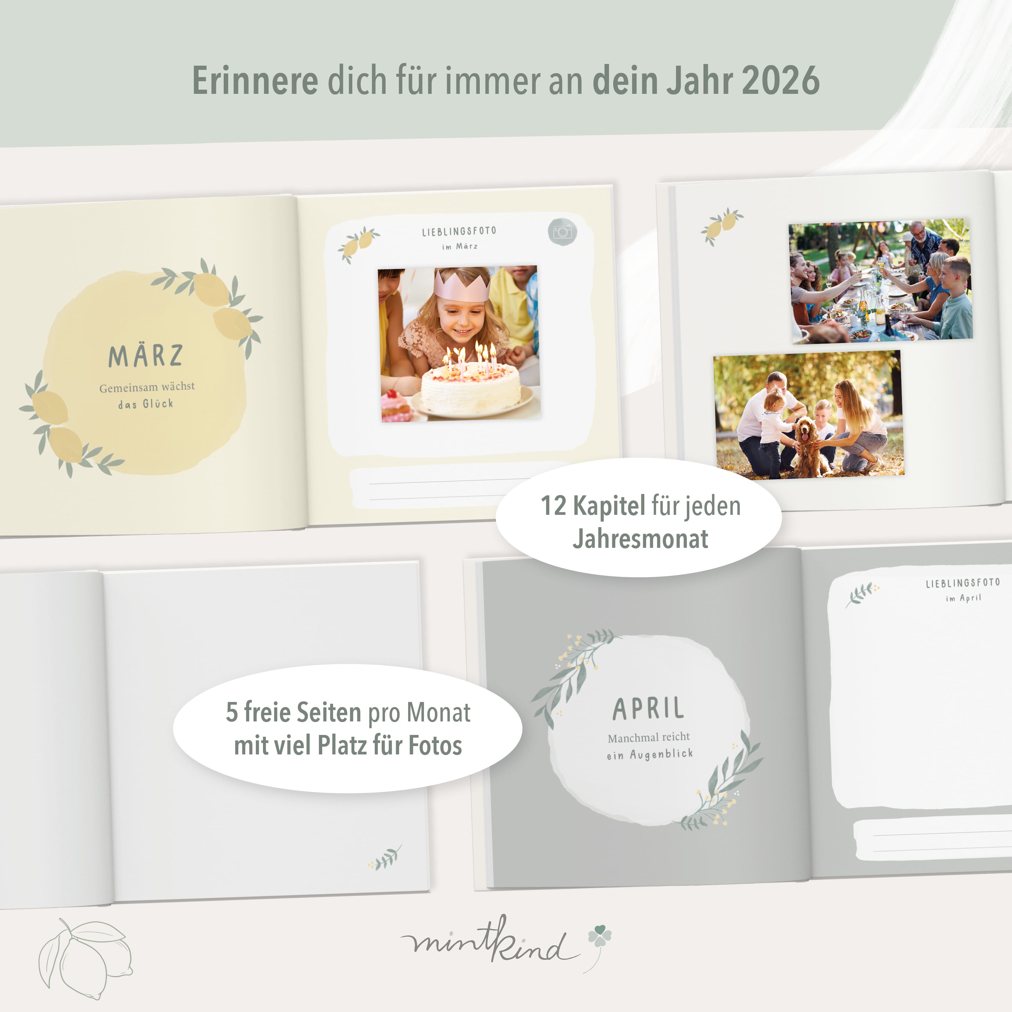 Jahrbuch 2026 Butteryellow Gelb Erinnerunegn Zum Ausfüllen