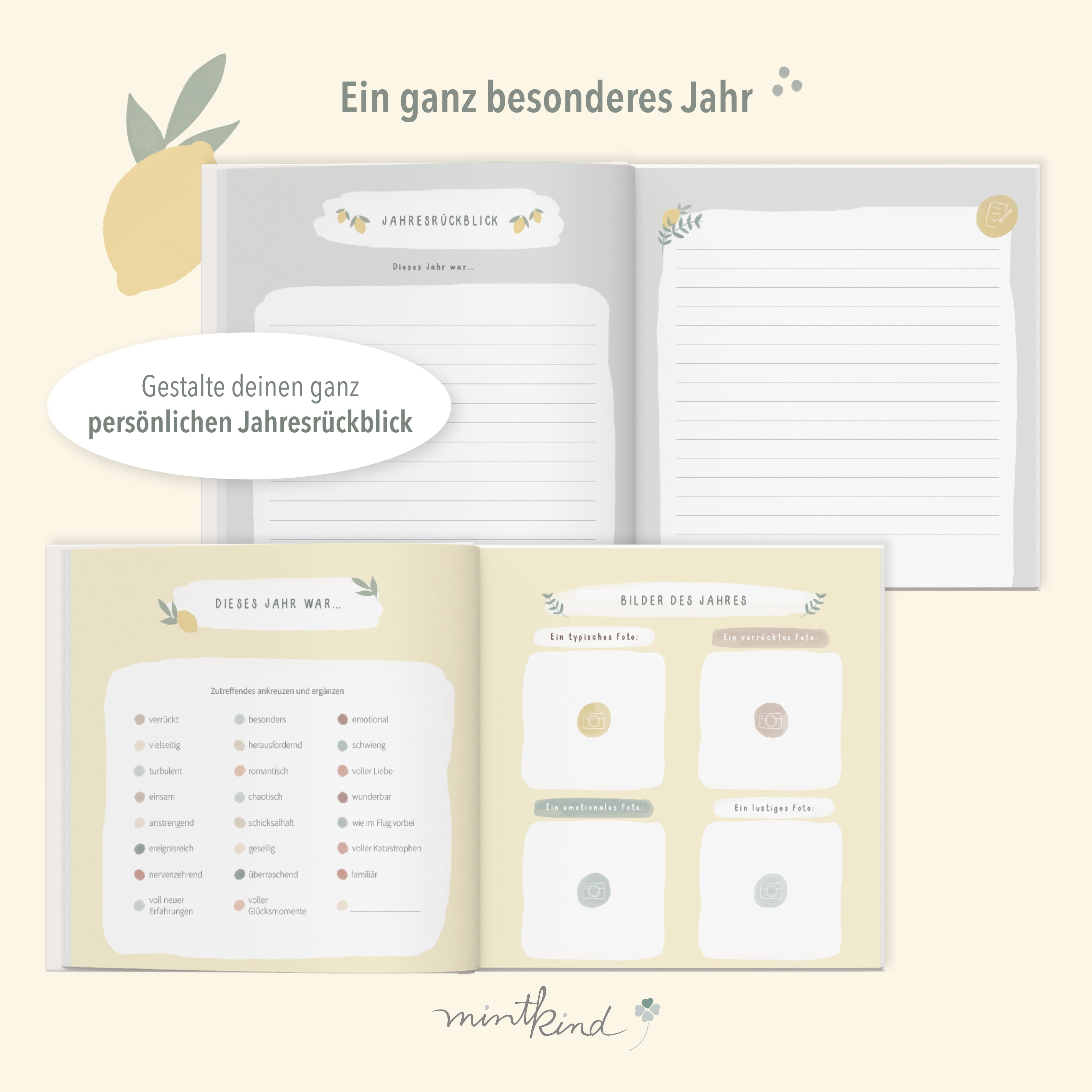 Jahrbuch 2026 Butteryellow Gelb Erinnerunegn Zum Ausfüllen