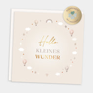 Glückwunschkarte zur Geburt "Hallo, kleines Wunder"