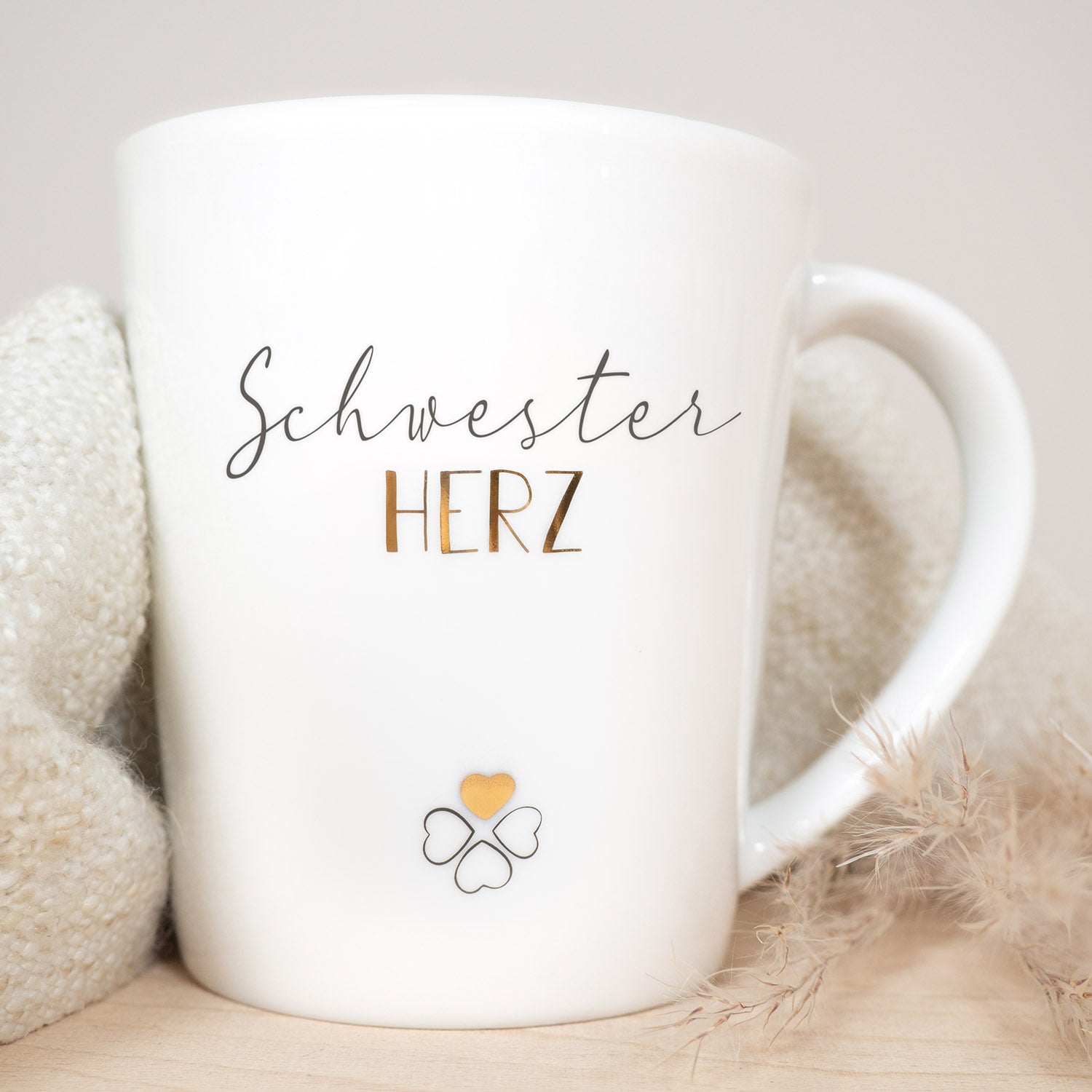 Porzellan Becher "Schwesterherz"