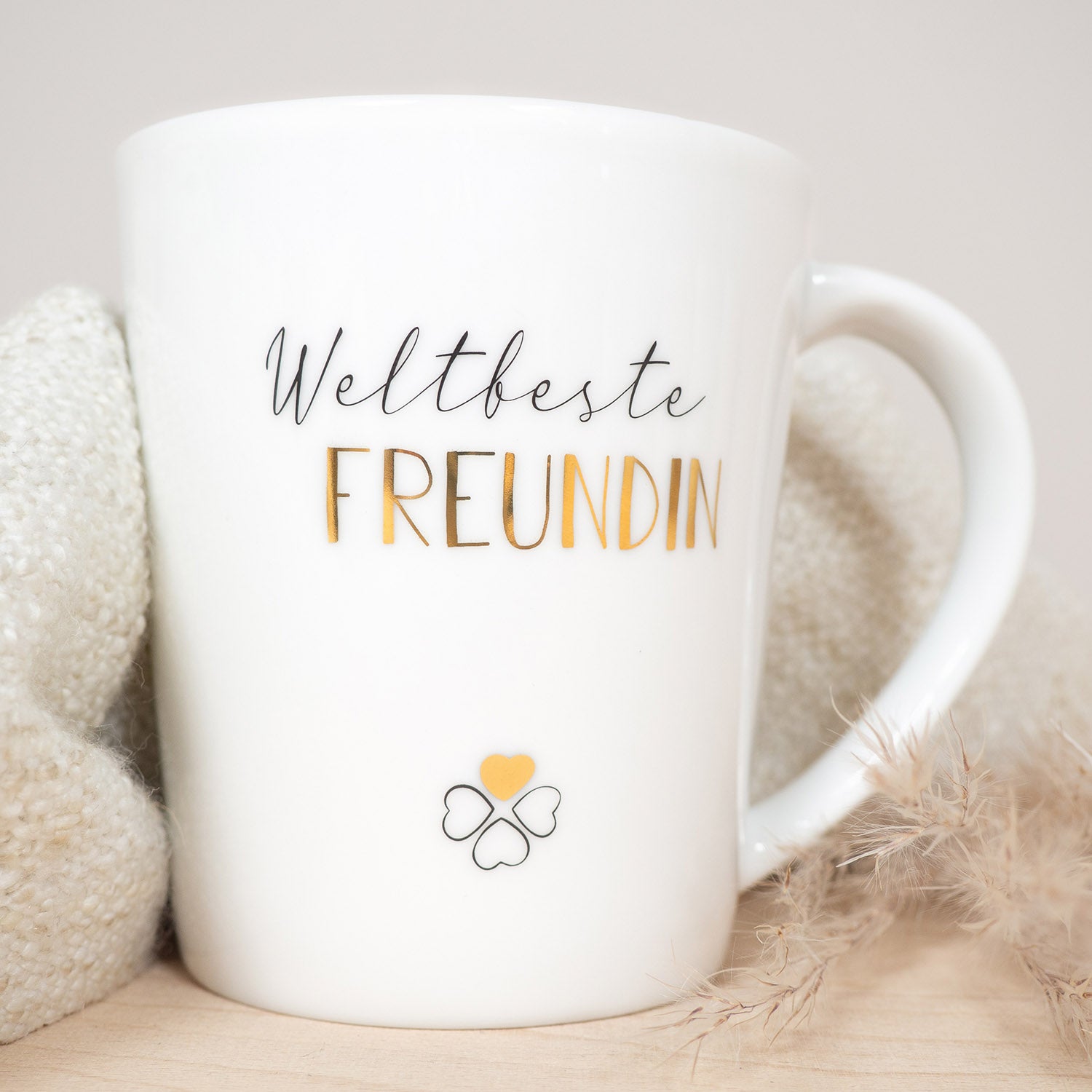 Porzellan Becher "weltbeste Freundin"