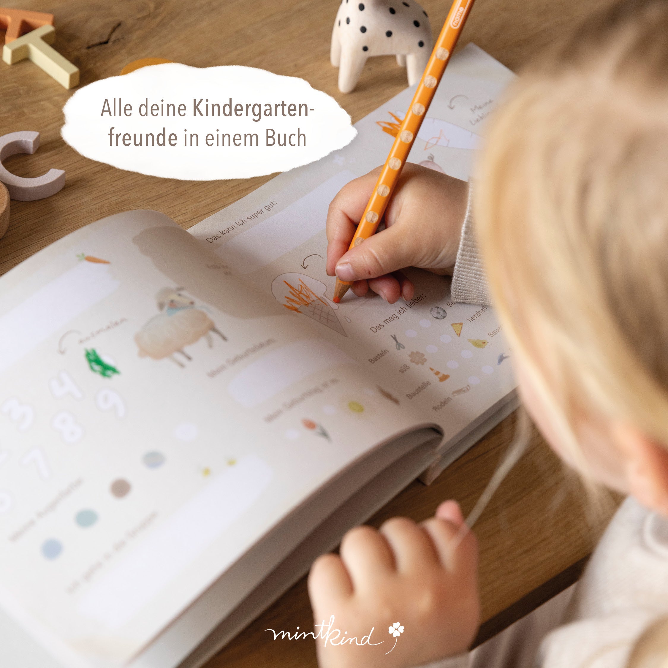 Freundebuch im Einhorn-Design türkis 