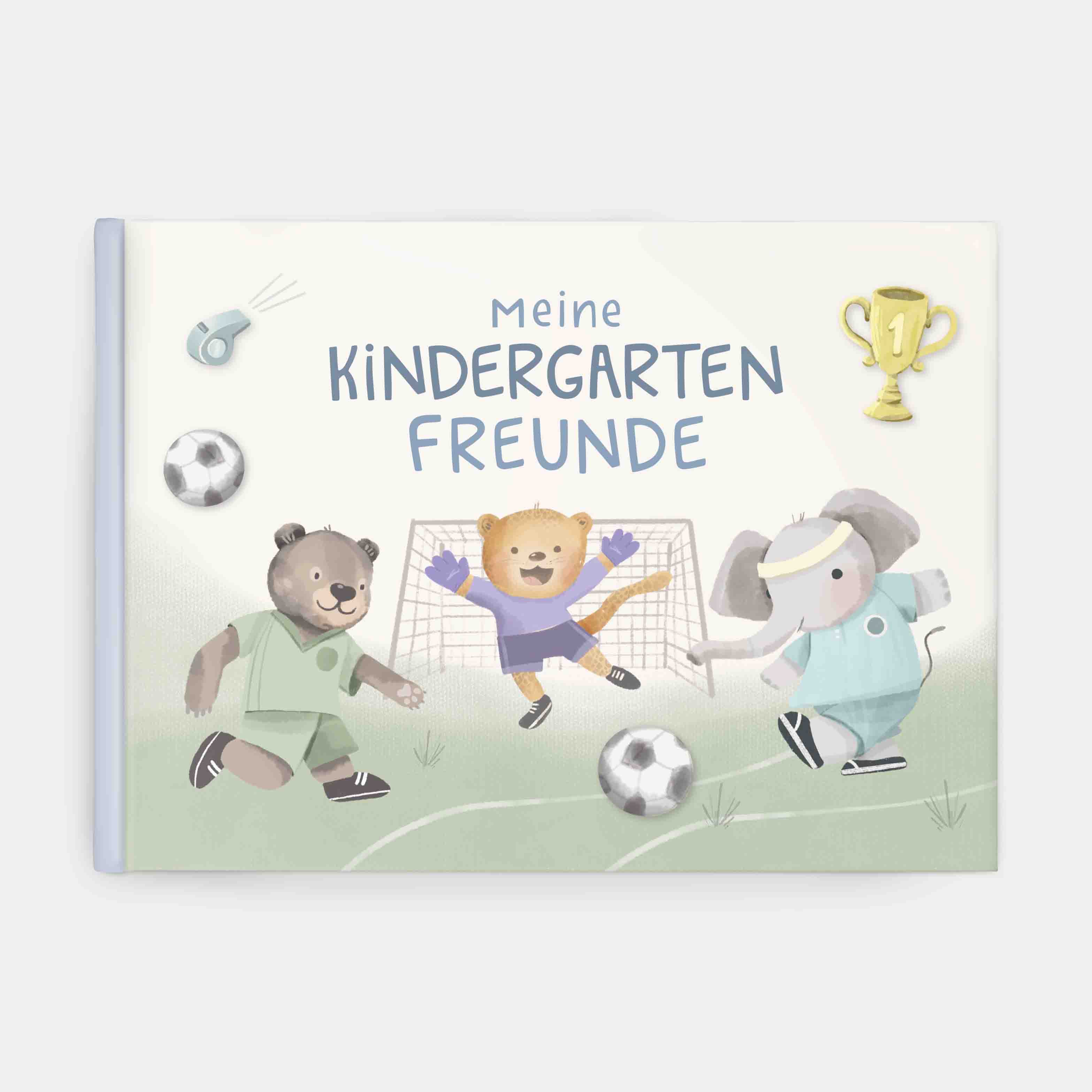 Kindergarten-Freundebuch im Fußball-Design