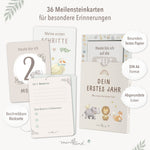 Meilensteinkarten Baby Tiere