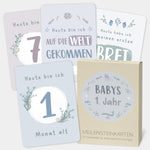 Meilensteinkarten Baby Blau