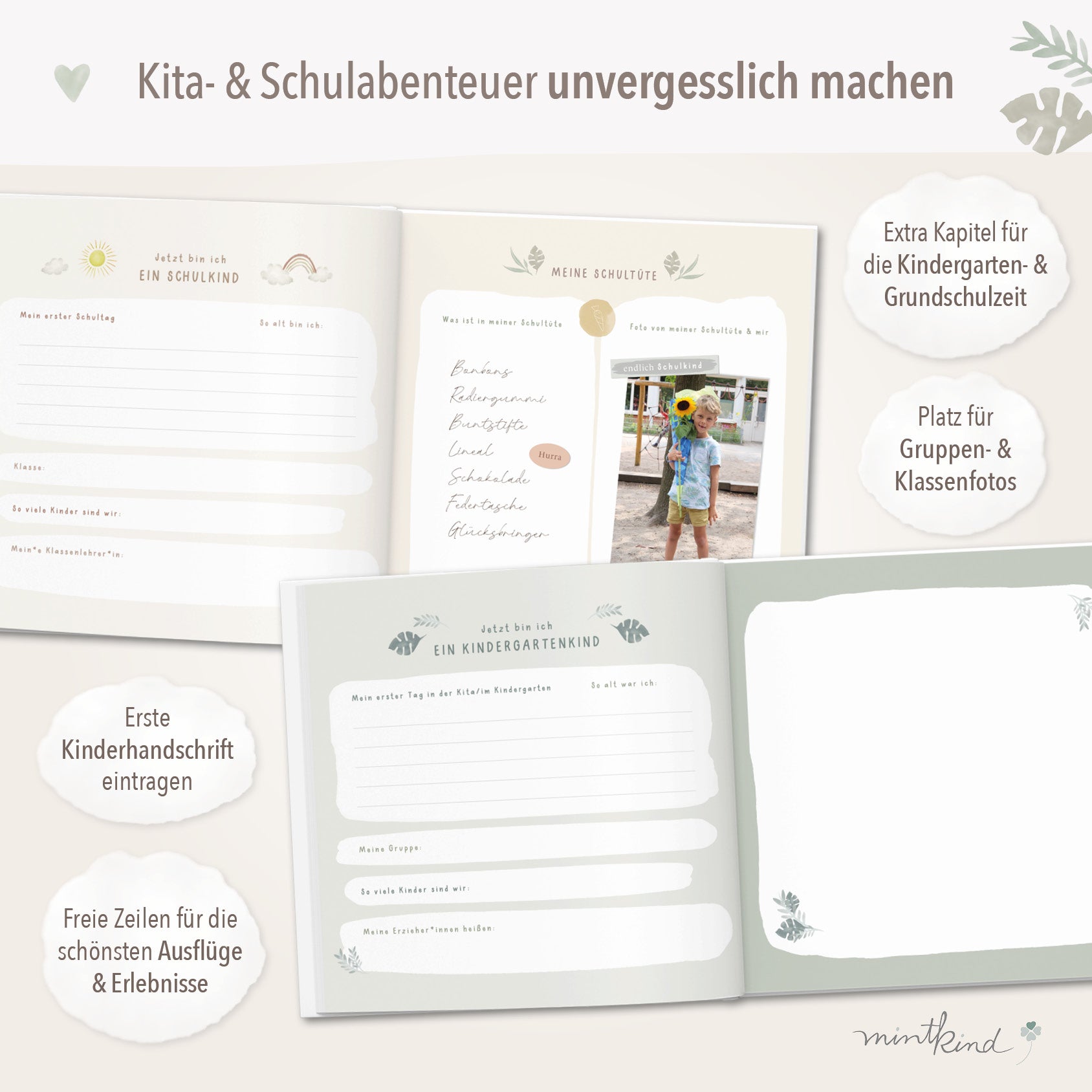 Erinnerungsalbum Meine Kindheit Leinen