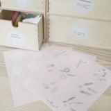 Ordnungssticker Schreibtisch - Rosa