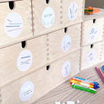 Ordnungssticker Schreibtisch - Rosa