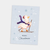 Postkarte Weihnachten Gans