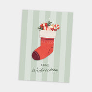 Postkarte Weihnachten Stiefel