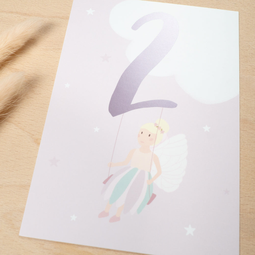 Geburtstag Glückwunschkarte  "2" - Fee