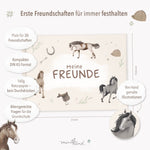 Freundebuch im Pferde-Design Beige