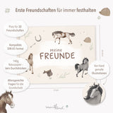 Freundebuch im Pferde-Design Beige