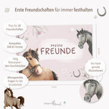 Freundebuch im Pferde-Design Rosa