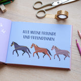 Freundebuch Schule - Pferde