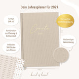Planer Buchkalender 2027 Linnen Beige