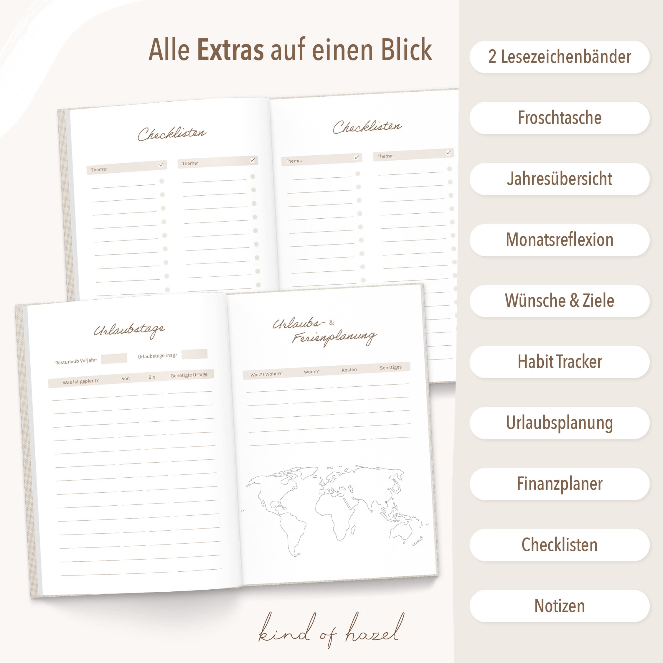 Planer Buchkalender 2027 Linnen Beige