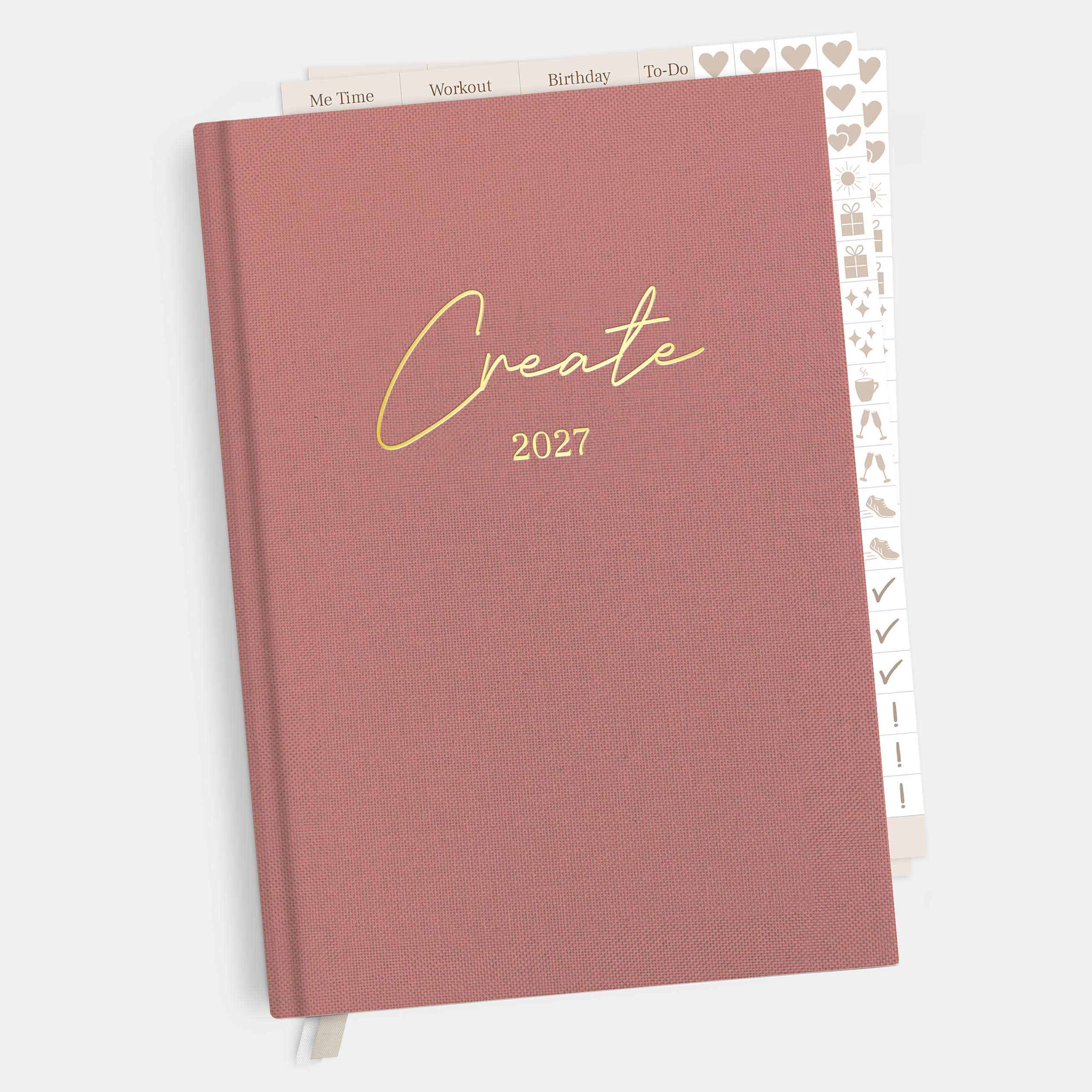 Planer Buchkalender 2027 Rose