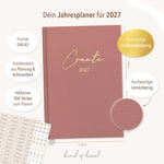 Planer Buchkalender 2027 Rose