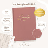 Planer Buchkalender 2027 Rose