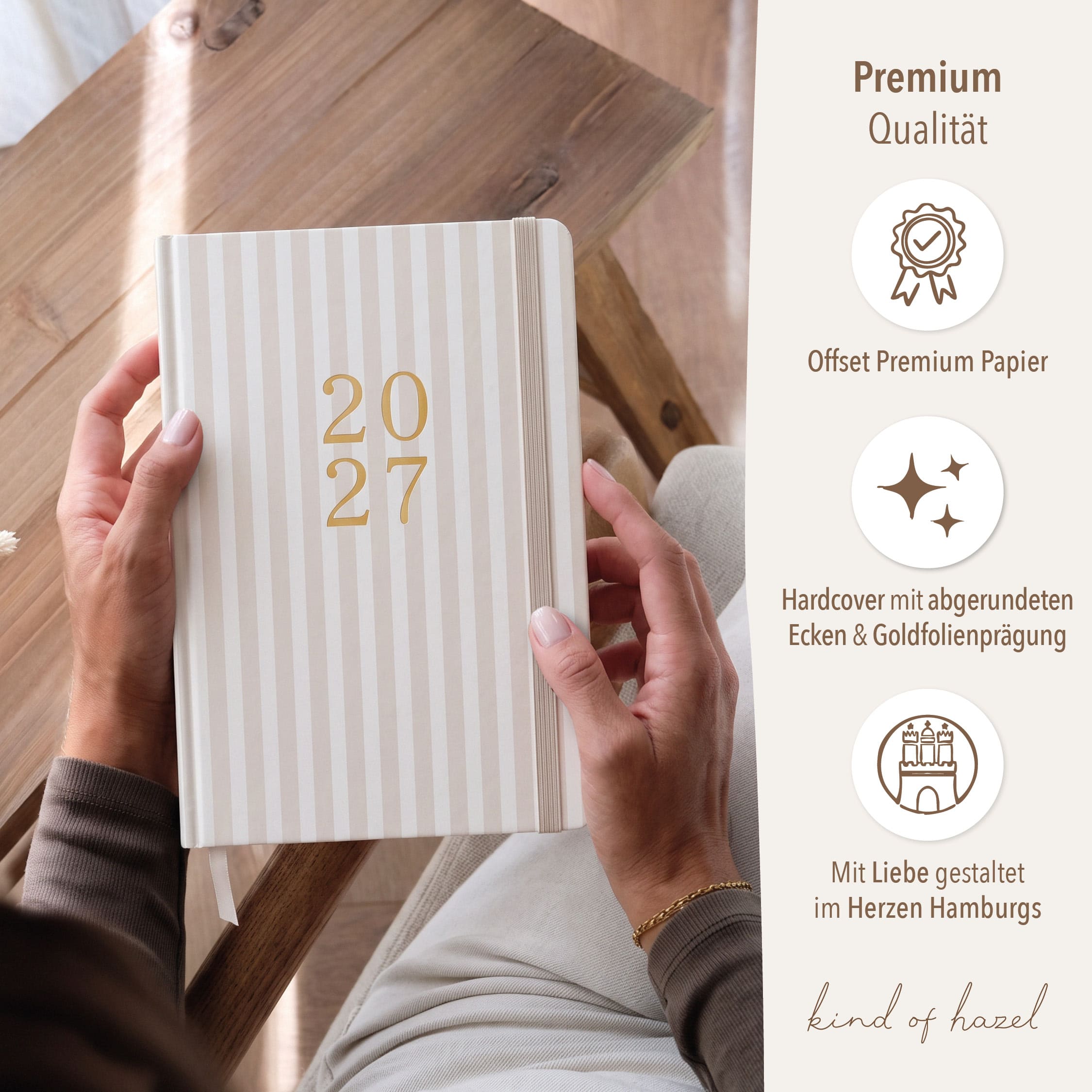 Planer Buchkalender 2027 Streifen