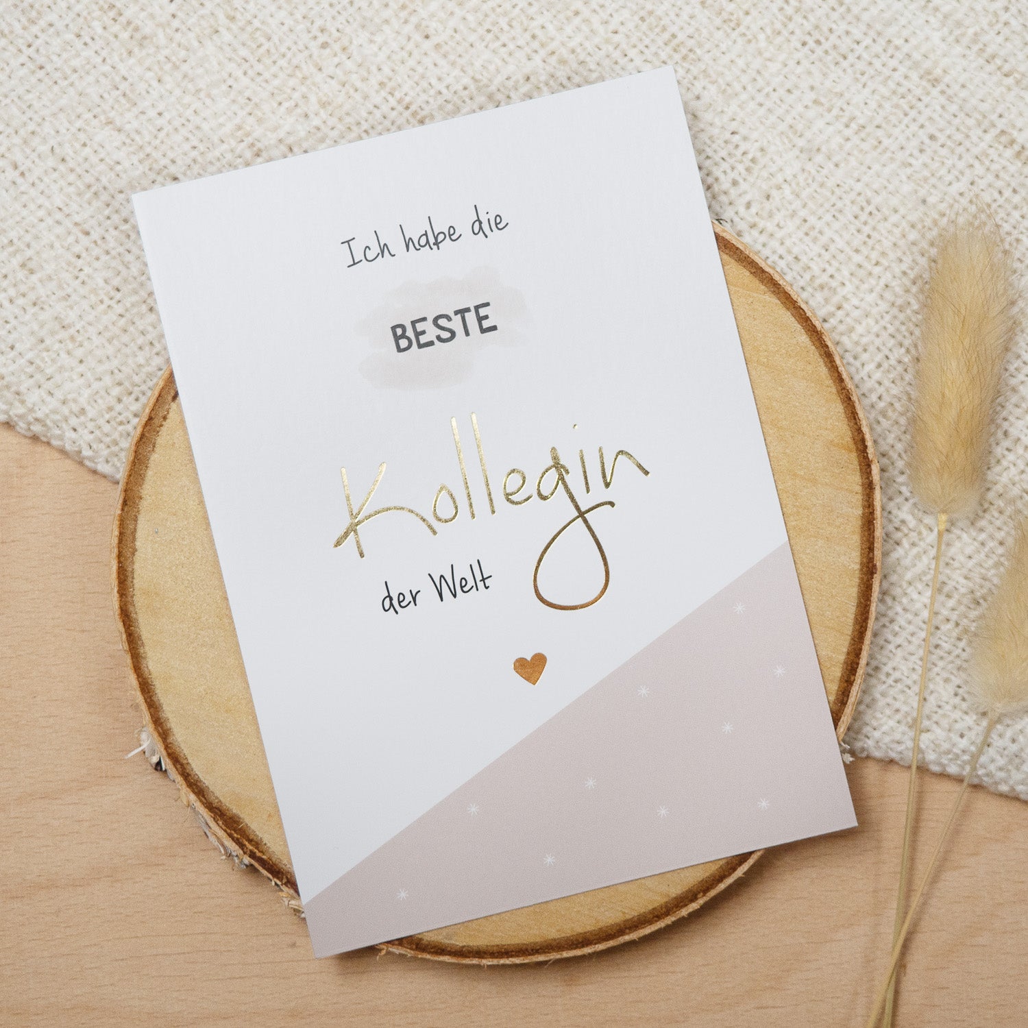 Postkarte Gold "Beste Kollegin"