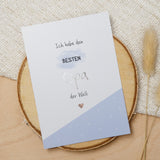 Postkarte Silber "Bester Opa"