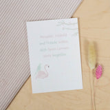 Postkarte Spruch Rosa