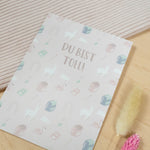 Postkarte "Du bist toll" Rosa