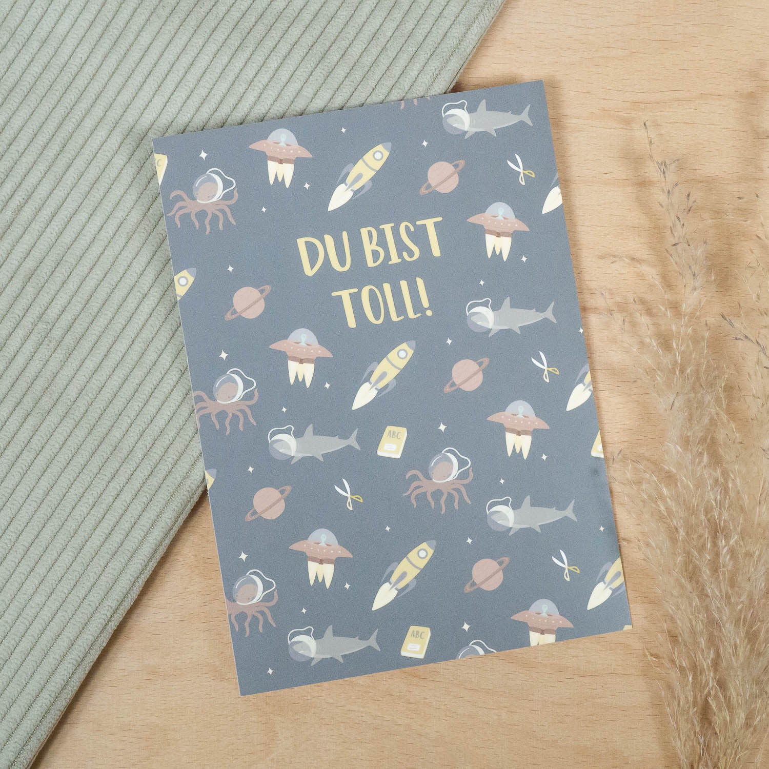 Postkarte "Du bist toll" Weltraum