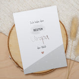 Postkarte Silber "Bester Uropa"